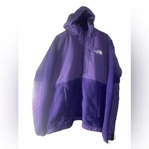 The North Face Jacket Women’s XL Purple Denali Hooded Full Zip Fleece Polartec